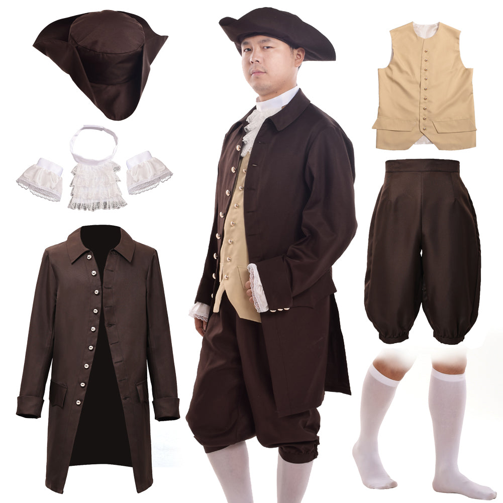 BPURB Cosplay & Themed Party Men Colonial Costume