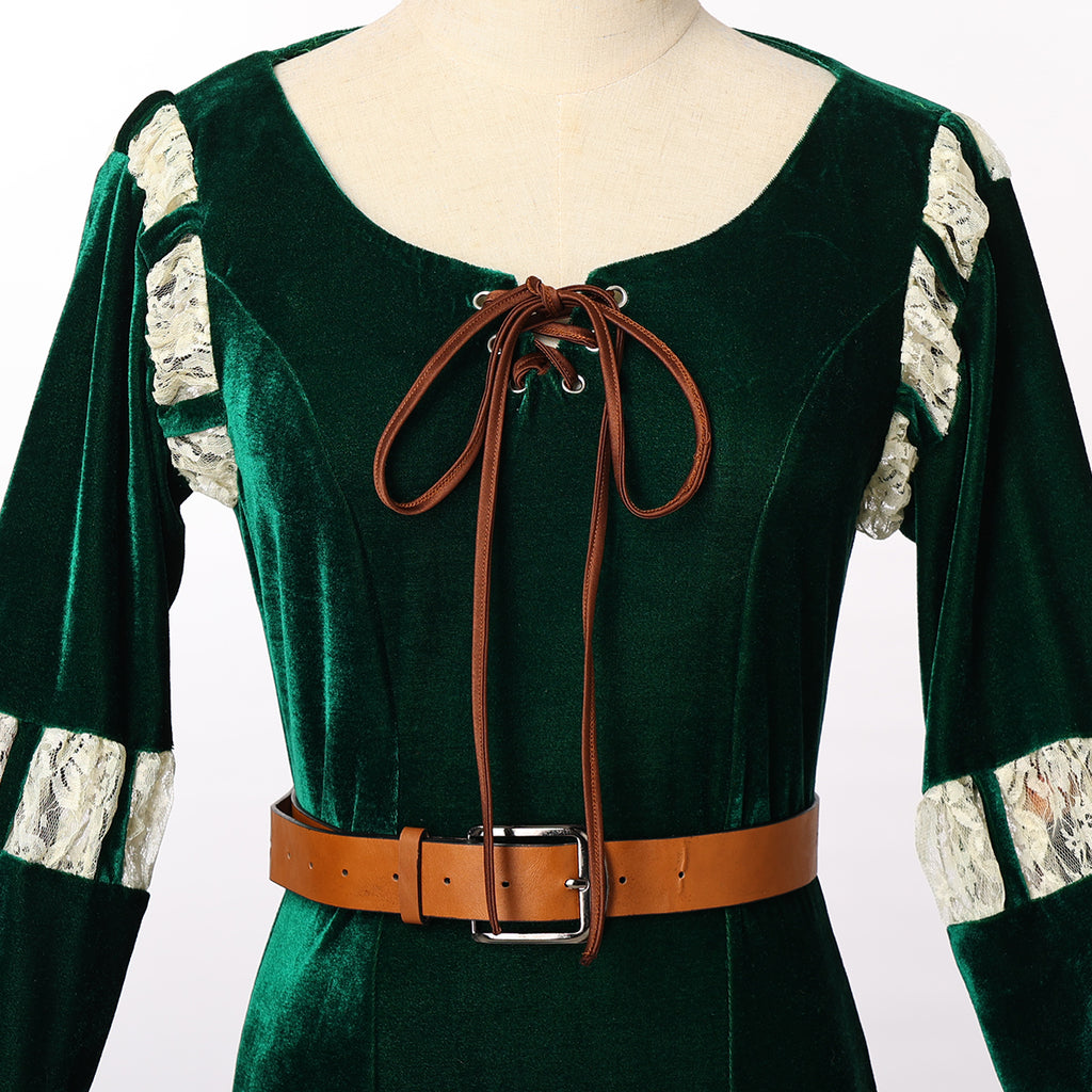 BPURB Medieval Princess Gown Merida Cosplay Dress