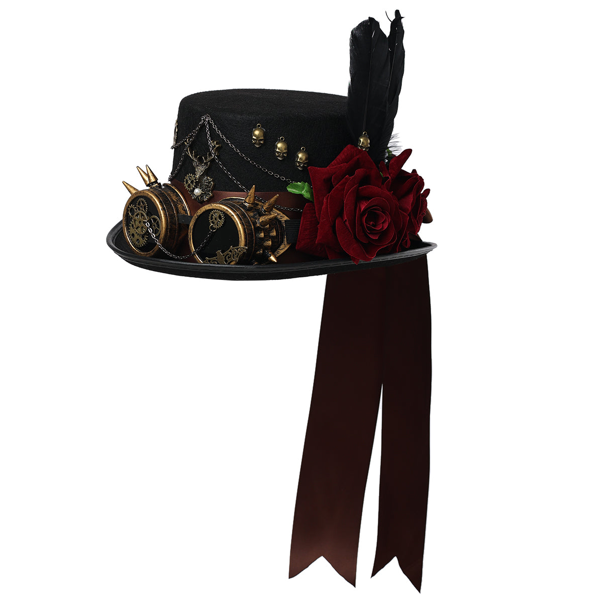 BPURB Vintage Goggles & Gear Steampunk Top Hat