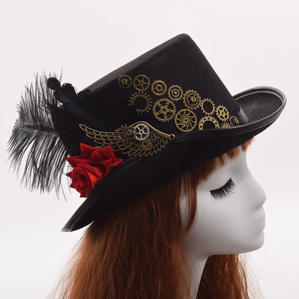 BPURB Gear-Feather Designed &  Cosplay Steampunk Hat