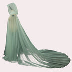 BPURB Women's Bridal & Hooded Cloak Tulle Cape