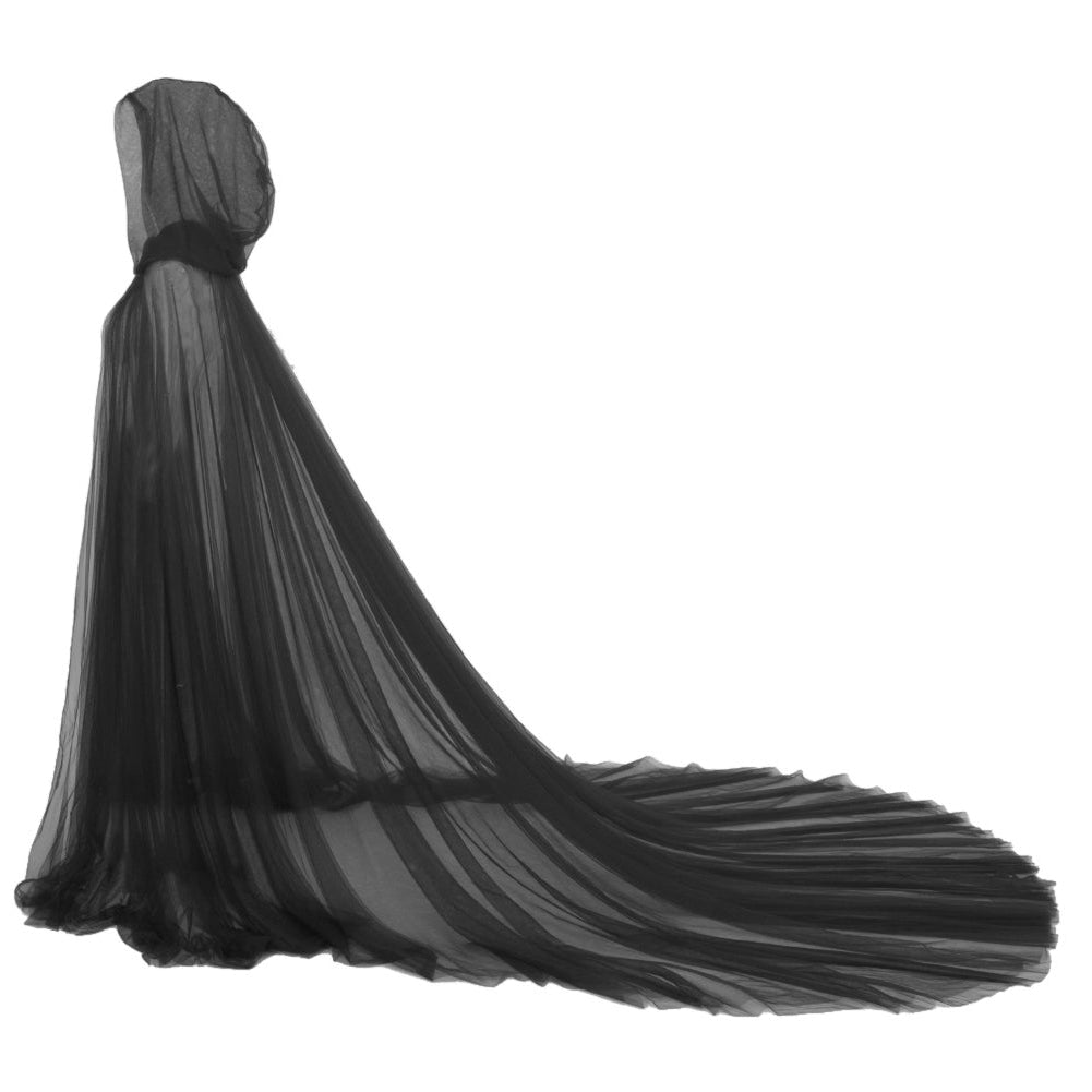 BPURB Women's Bridal & Hooded Cloak Tulle Cape