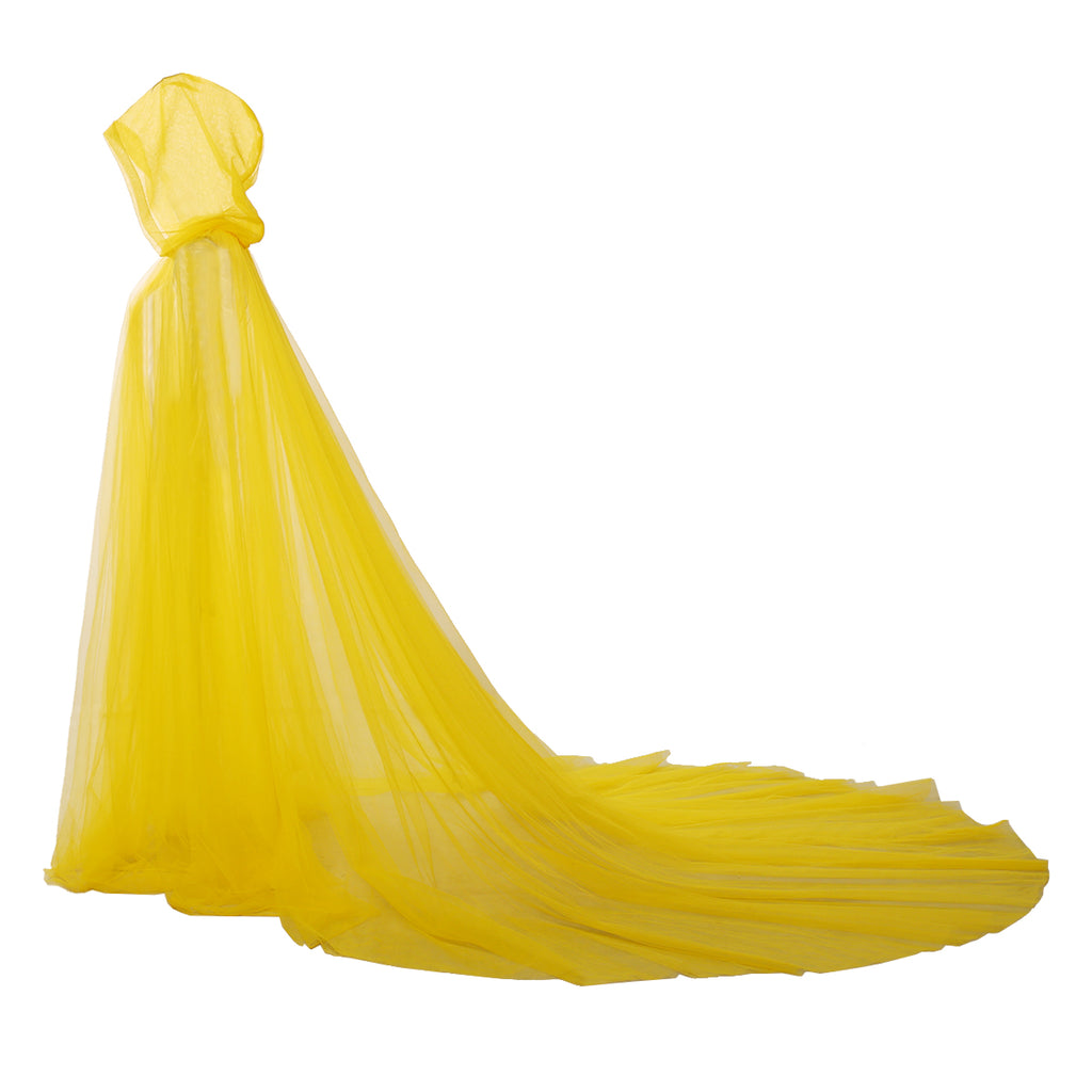 BPURB Women's Bridal & Hooded Cloak Tulle Cape