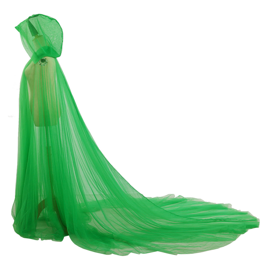BPURB Women's Bridal & Hooded Cloak Tulle Cape